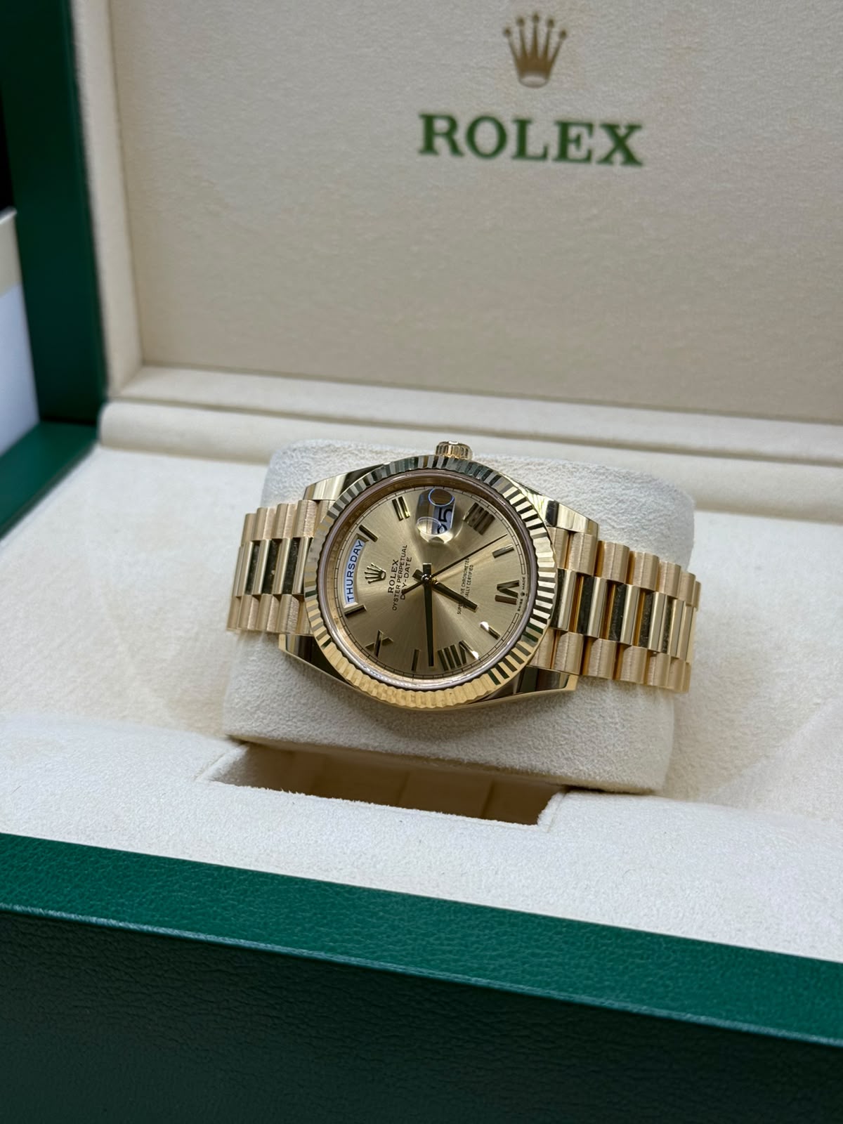 Rolex Day-Date 228238 Champagne Dial – Bild 8